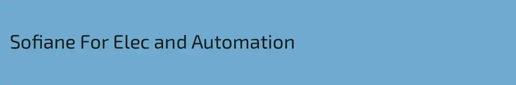Sofiane For Elec and Automation